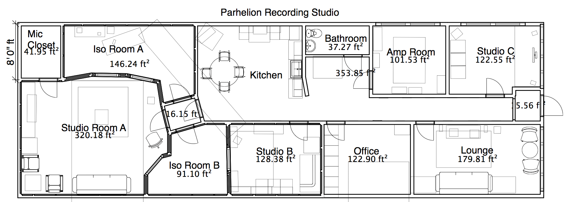 Studio Layout Parhelion Recording Studio Atlanta